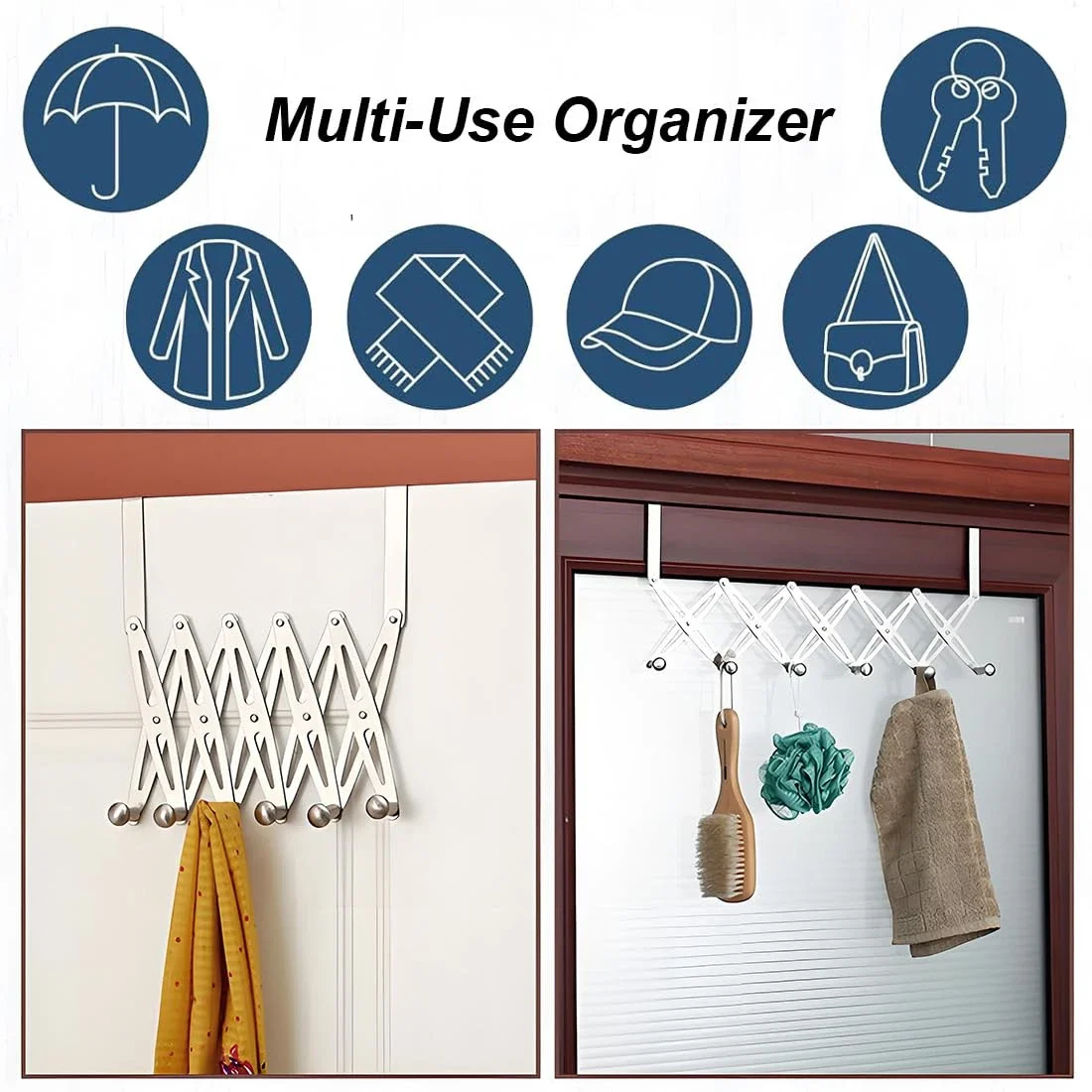 Over the Door Hooks Adjustable Multi-Purpose - Image 4