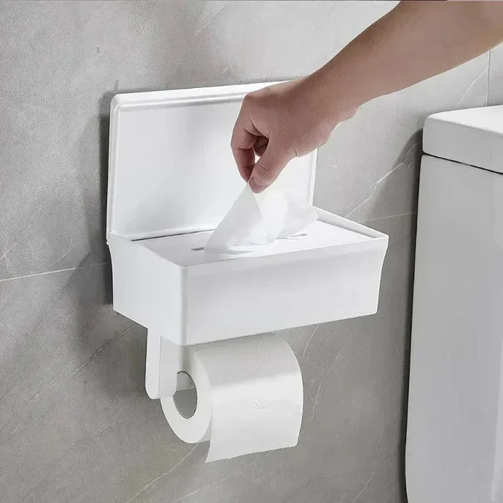 Must-Have Bathroom Organizer | 2-in-1 Toilet Paper Holder with Storage - Image 3